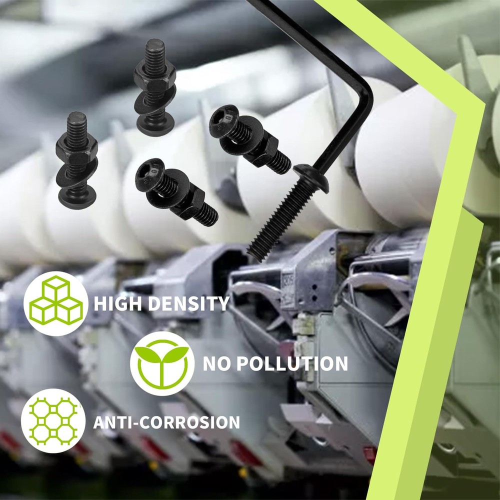 QOOSIKICC 765 Pcs M3 Bolt and Nut Kit - Hex Socket Button Head Cap M3, Black