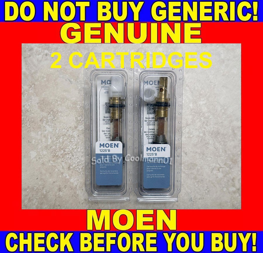 NEW 2 PACK MOEN 1225 1225B Single Handle OEM GENUINE Bathroom Cartridge USA MADE