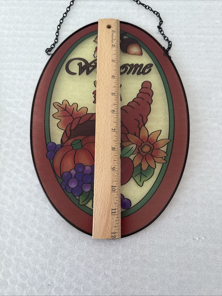 Welcome Home Cornucopia Suncatcher Fall Thanksgiving Decor