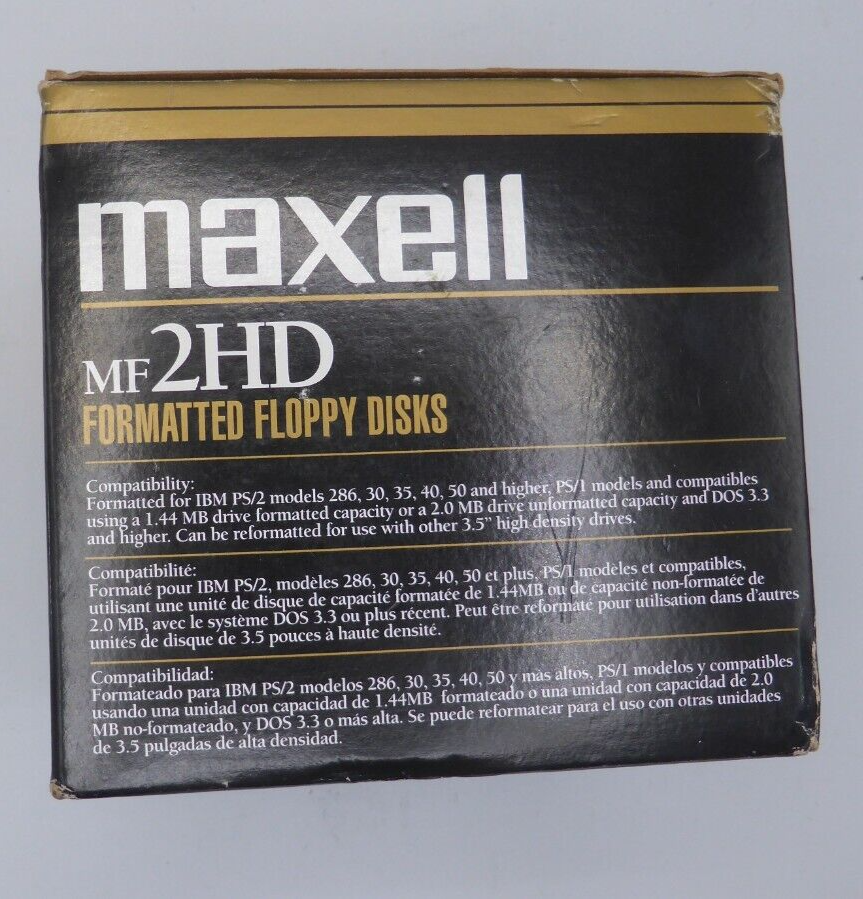30 Pack Maxell MF 2HD IBM Formatted Floppy Disks