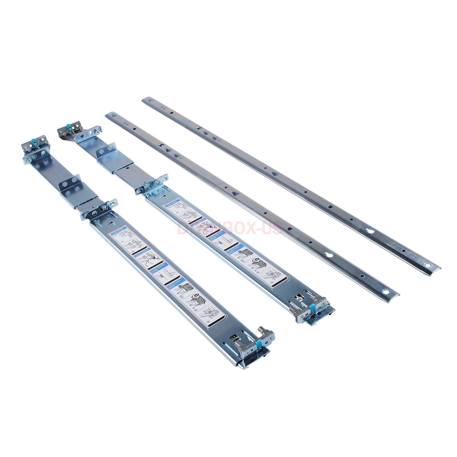 H872R For Dell PowerEdge R720 R730 Server 2U Ready Rail Rails Kit