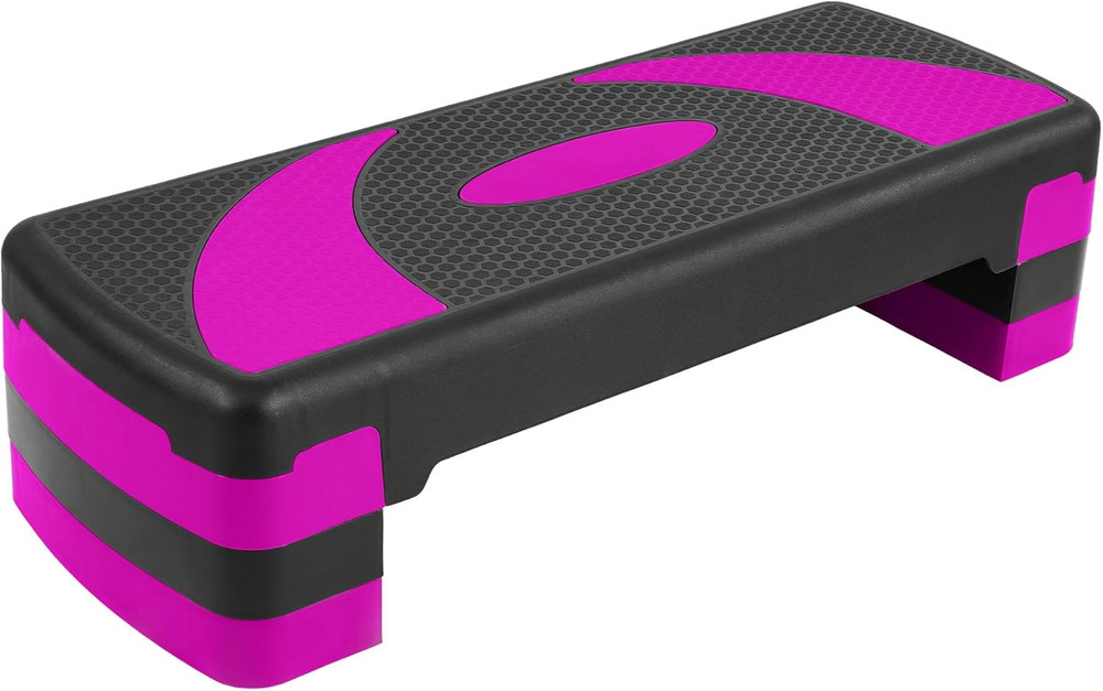 Balancefrom Aerobic Step Platform Trainer with Adjustable 3-Level Risers, 400 Po