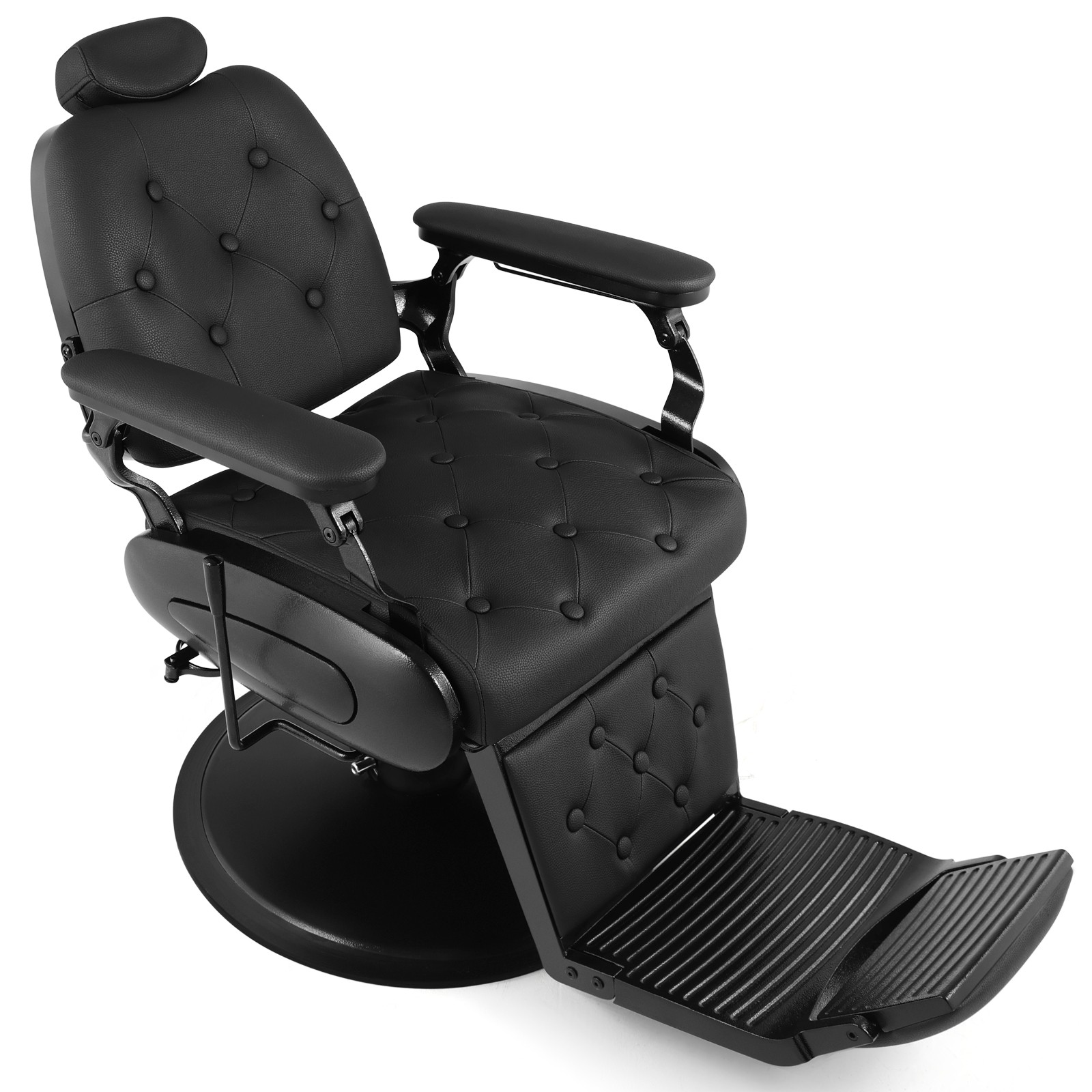 Black Recline All Purpose Barber Chair Heavy Duty Hydraulic Salon Beauty