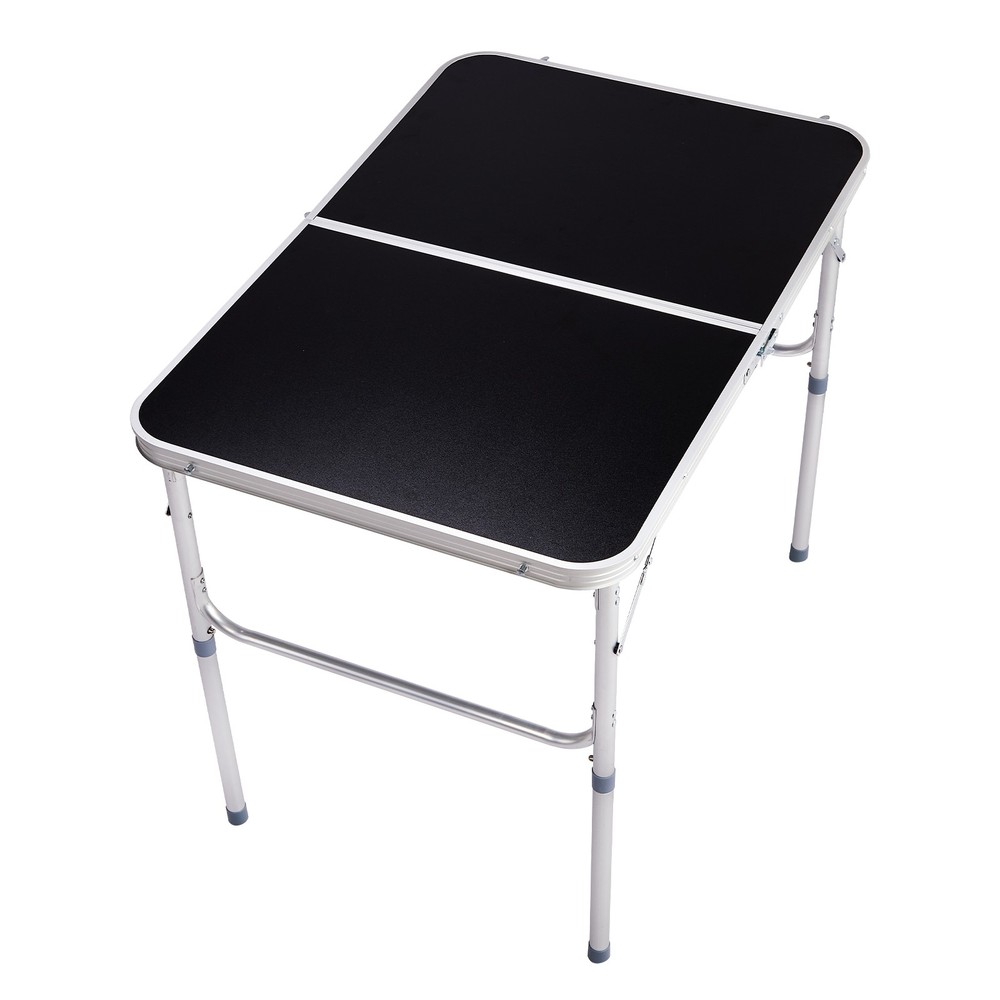 3ft Aluminum Alloy Folding Table Black
