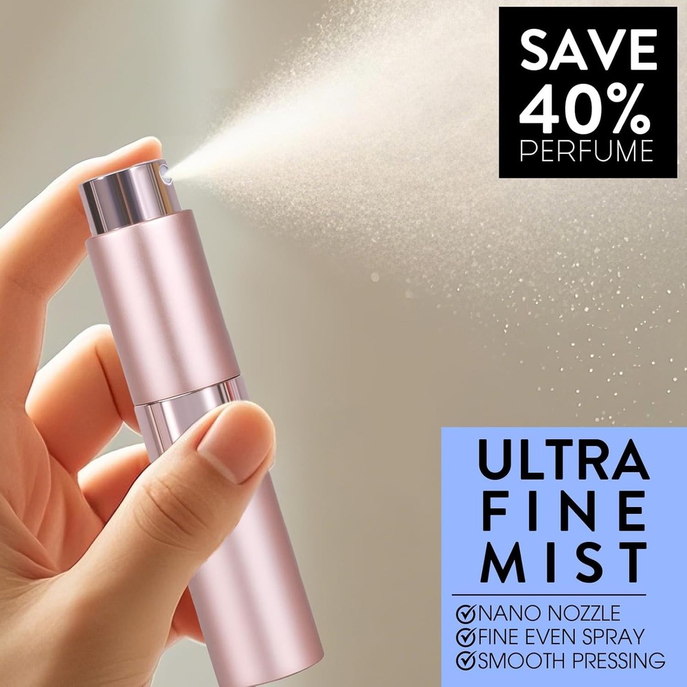Travel Perfume Bottle Refillable - Cologne Spray Atomizer Mini - Small 6 PACK