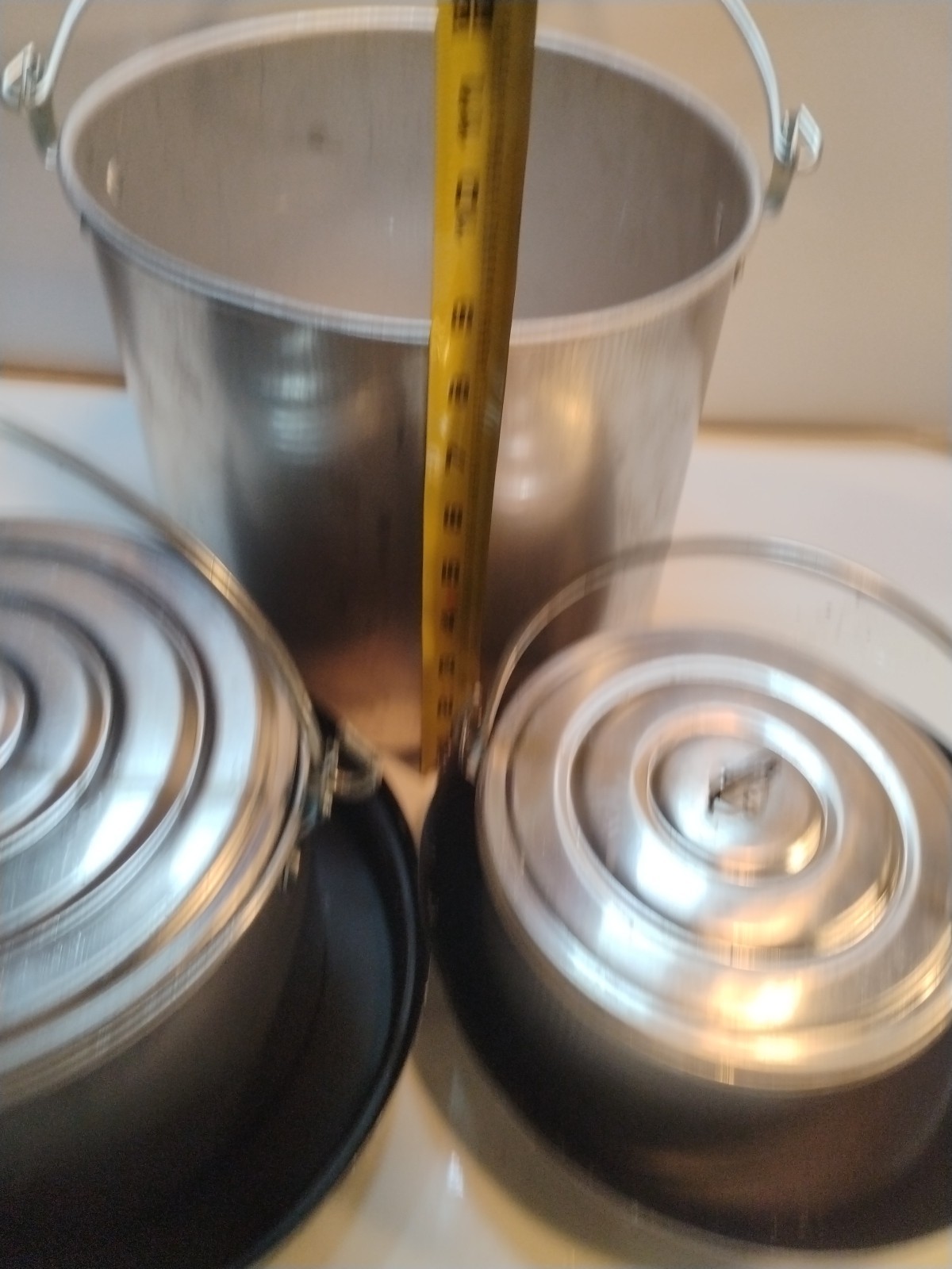 5 Piece Camping. Nesting Pot. Mess Kit Set. With Large Soup Pot READ DESCRIPTION
