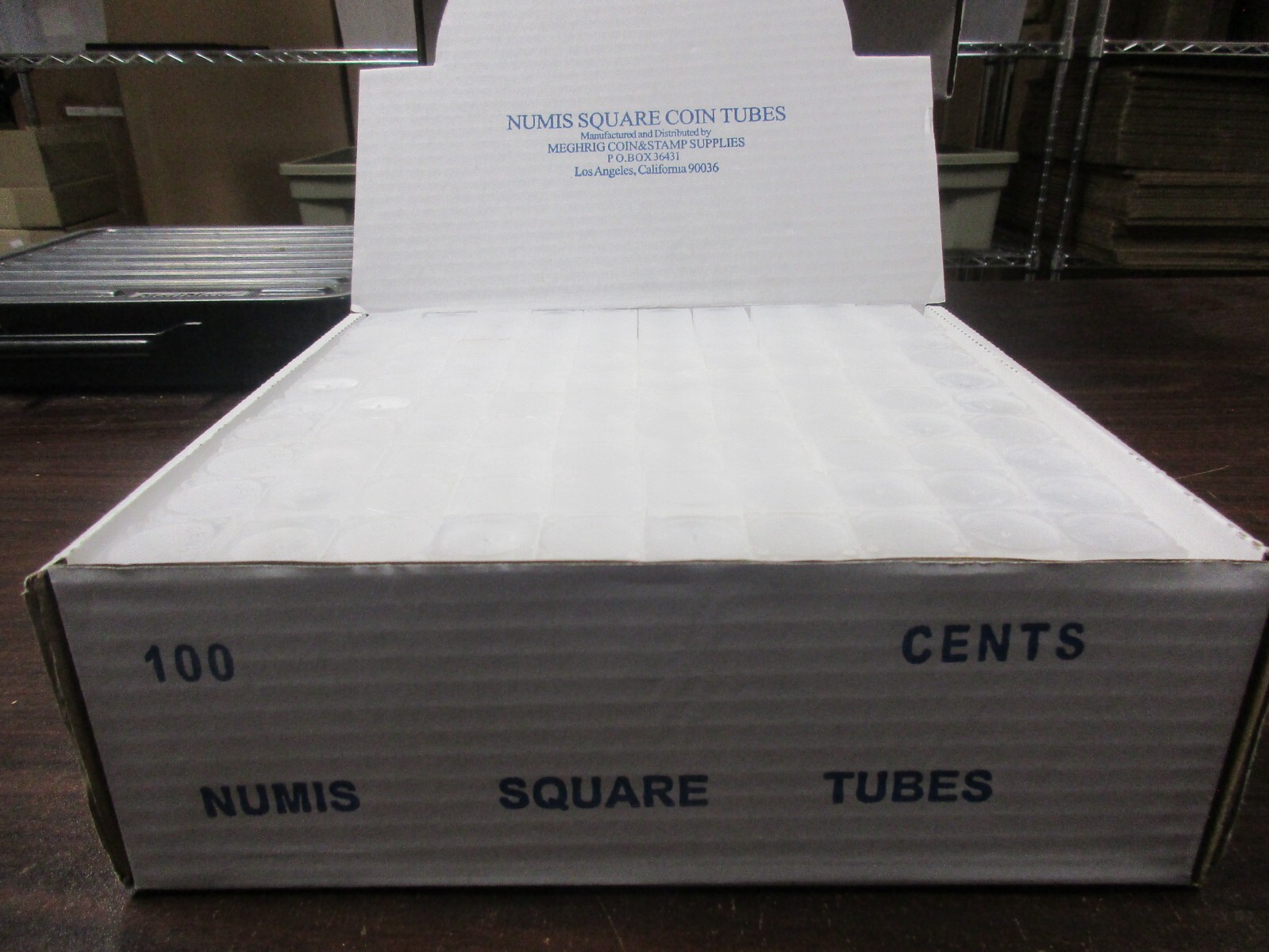 100 MEGHRIG NUMISTUBES SQUARE CENT TUBES, BRAND NEW IN BOX FREE SHIPPING!!