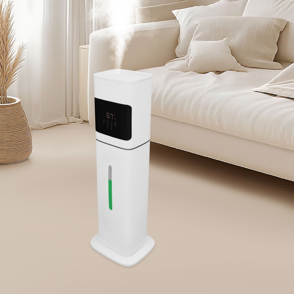 Smart White Humidifier with Large Capacity, Remote Control & Quiet Operation