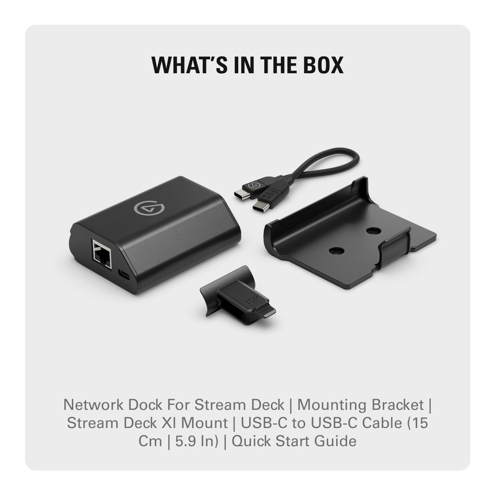 Network Dock for Stream Deck – Wired Ethernet Adapter, Poe or USB Powered, Easy
