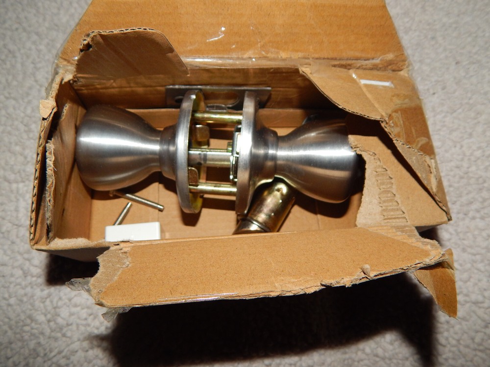 Probrico Privacy Interior Door Knobs Bed and Bath 6 Pack, Brushed Nickel