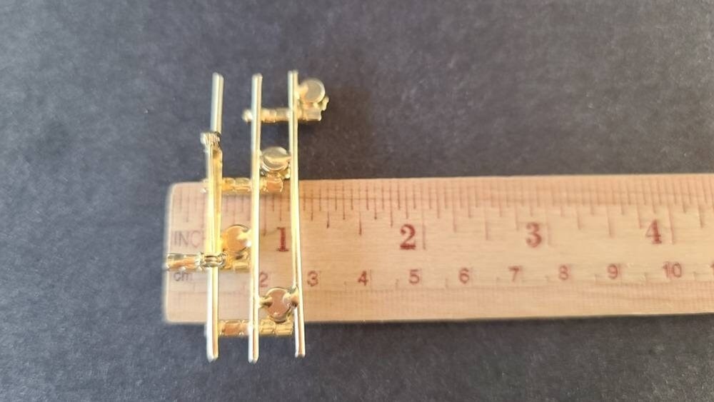 Rhinestone Musical Notes Brooch