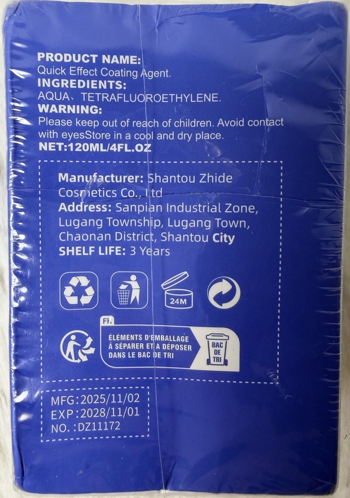 Quick Effect Coating Agent Persistent Type Instant Coating 4 fl oz New Sealed