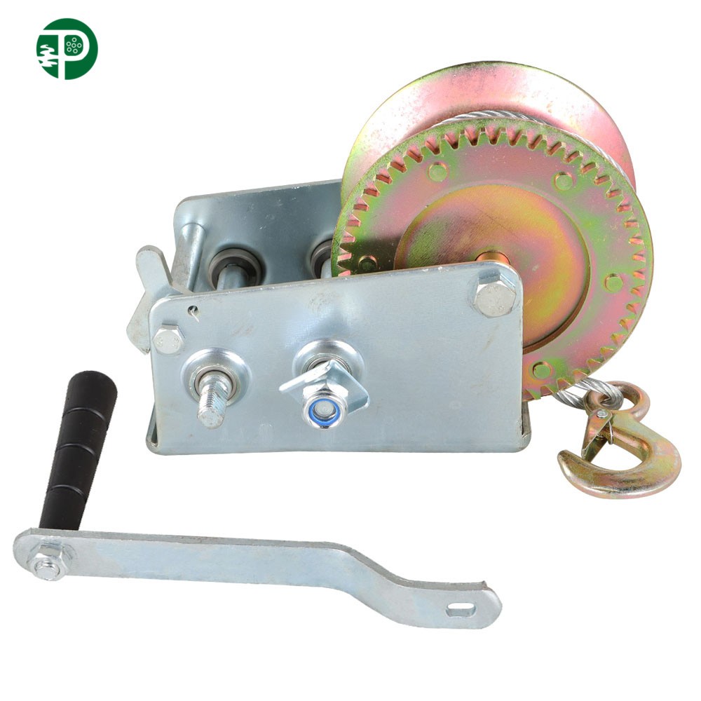 3500lbs Durable Hand Crank Winch For Trailer Hand Winch With Cable NEW