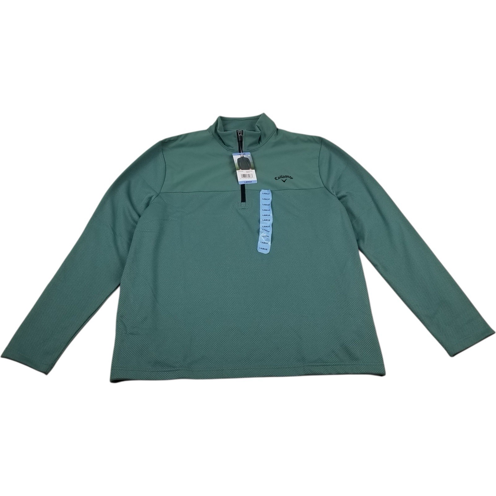 Men's Callaway Opti-Series 1/4 Zip Pullover Large Green