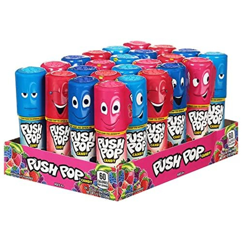 Push Pop Easter Candy Variety Pack, 24Ct Bulk Individually Wrapped Lollipops in