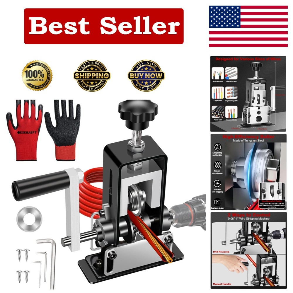 Manual Wire Stripper Machine, 0.06"-1.18" Wire Stripping Machine Copper Wire ...