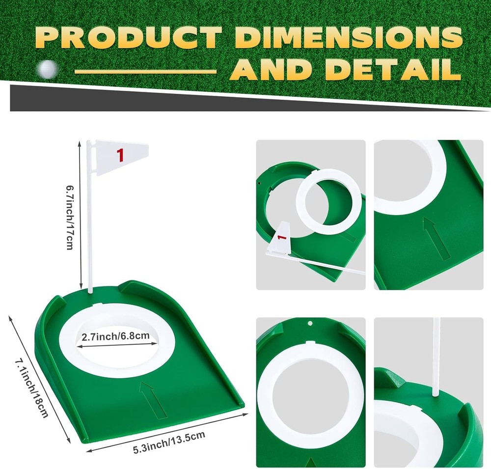 Golf Putting Practice Cup Hole Training Aids Golf Accessories Training Putter...
