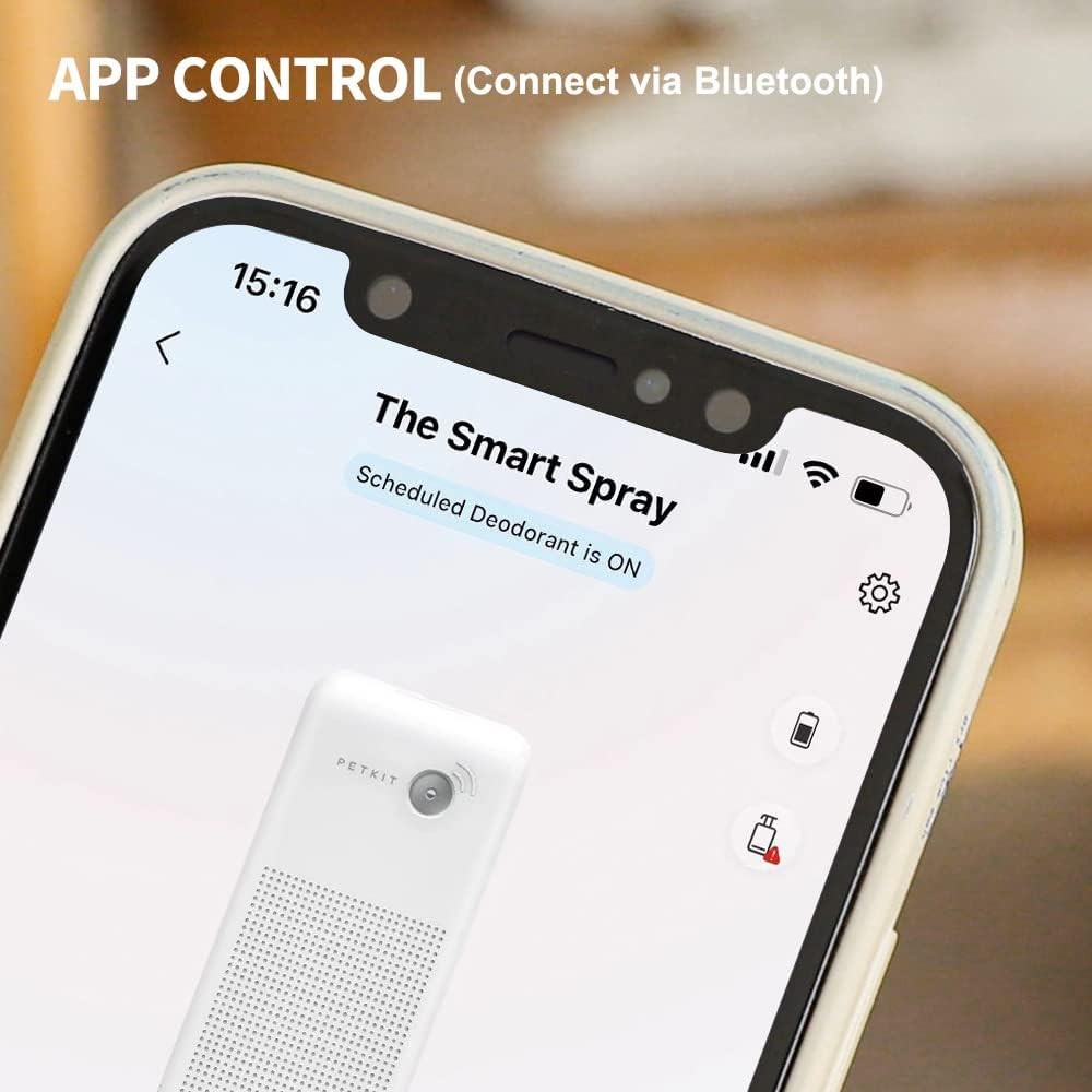 Smart Spray Odor Remover for Automatic Litter Boxes — App & Bluetooth Control