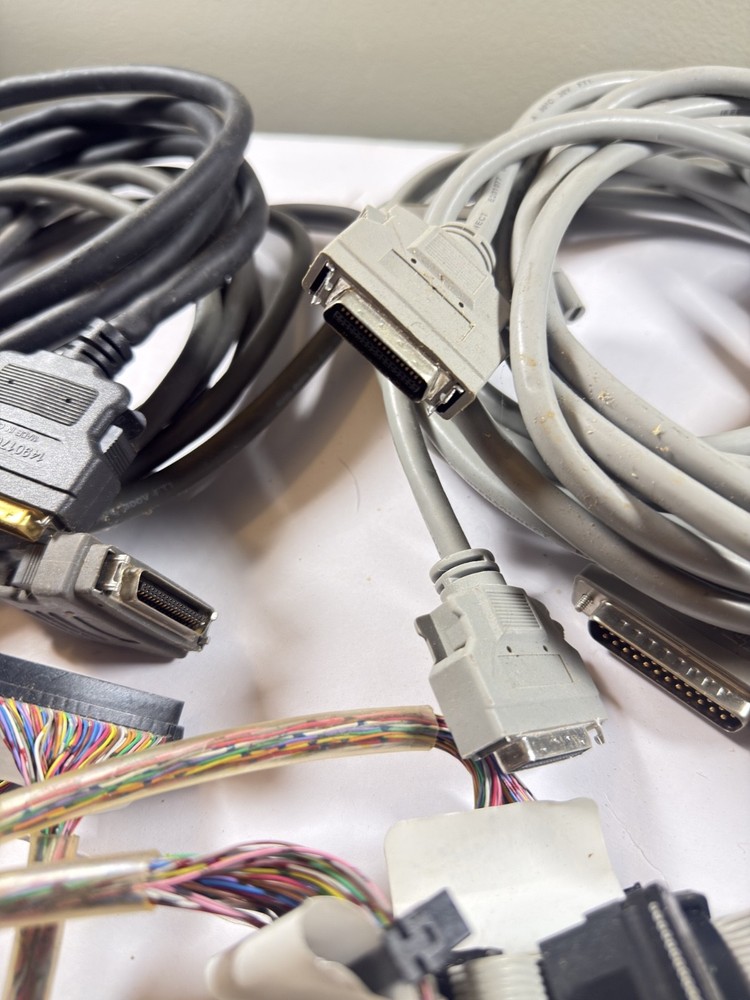 Large Lot Vintage SCSI Cables Bundle - External Internal HD50 DB25 Centronics