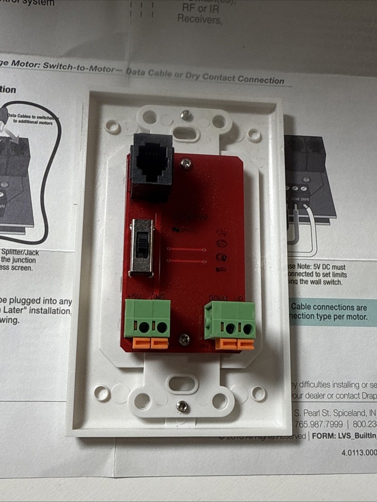 Draper C112.109 Wall Control Switch Low Voltage New