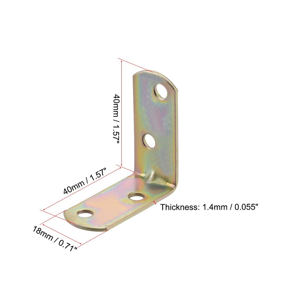 Angle bracket 40 x 40mm zinc plated joint angle bracket clasp 50 pcs