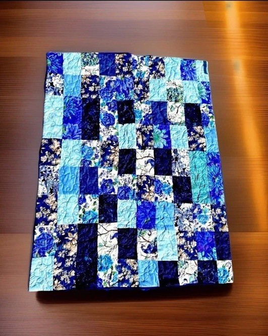 Handmade Patchwork Quilt 53” L x 41” W
