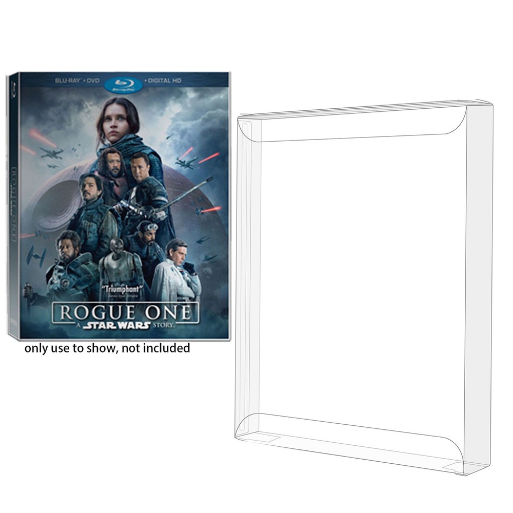 10x Clear Blu-Ray Slipcover Protector Case Compatible With 4K UHD& Blu Ray Slips