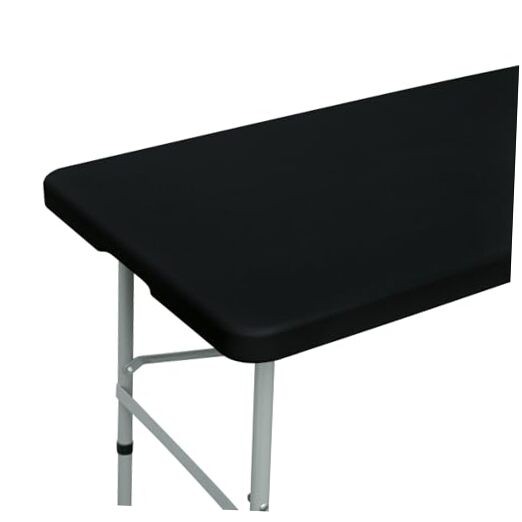Fitted Rectangle Tablecloth 24 x 48 Inch Elastic 48" x 24" (Rectangular) Black