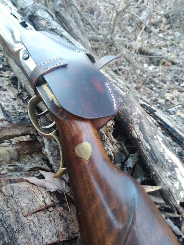 Cow's Knee Leather Lock & Pan Cover Flintlock