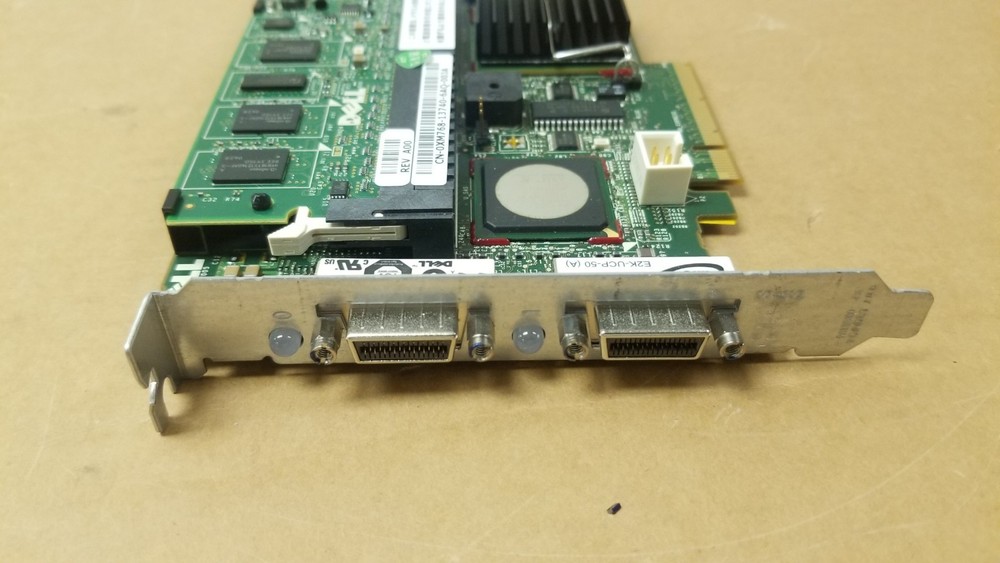 Dell XM768 PERC 5/E Dual Channel 256MB SAS Raid Controller with Battery