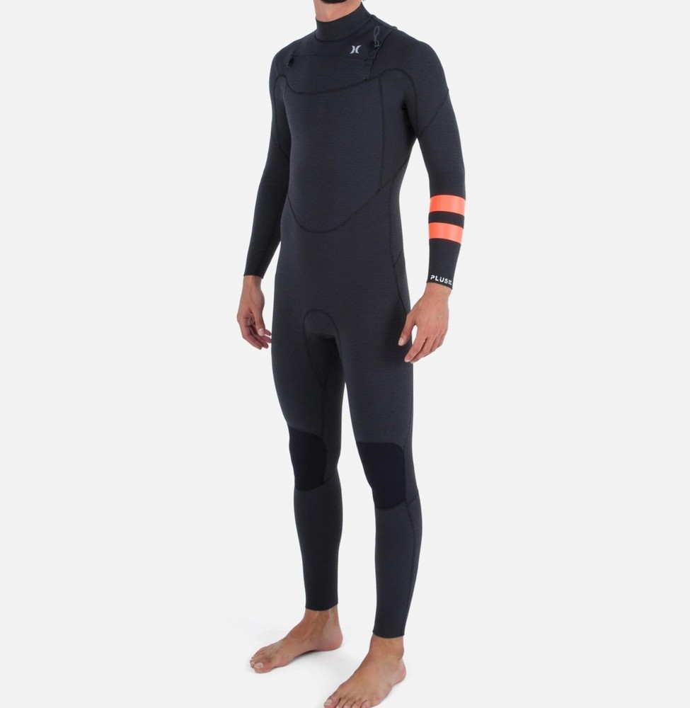 HURLEY Men's 3/2 ADVANTAGE PLUS Chest-Zip Wetsuit - Black/Graphite - Medium -NWT