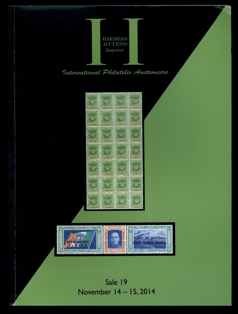 Catalog: Harmers Auctions SA, Switzerland, Sale 19, Nov. 14-15, 2014, 150pp