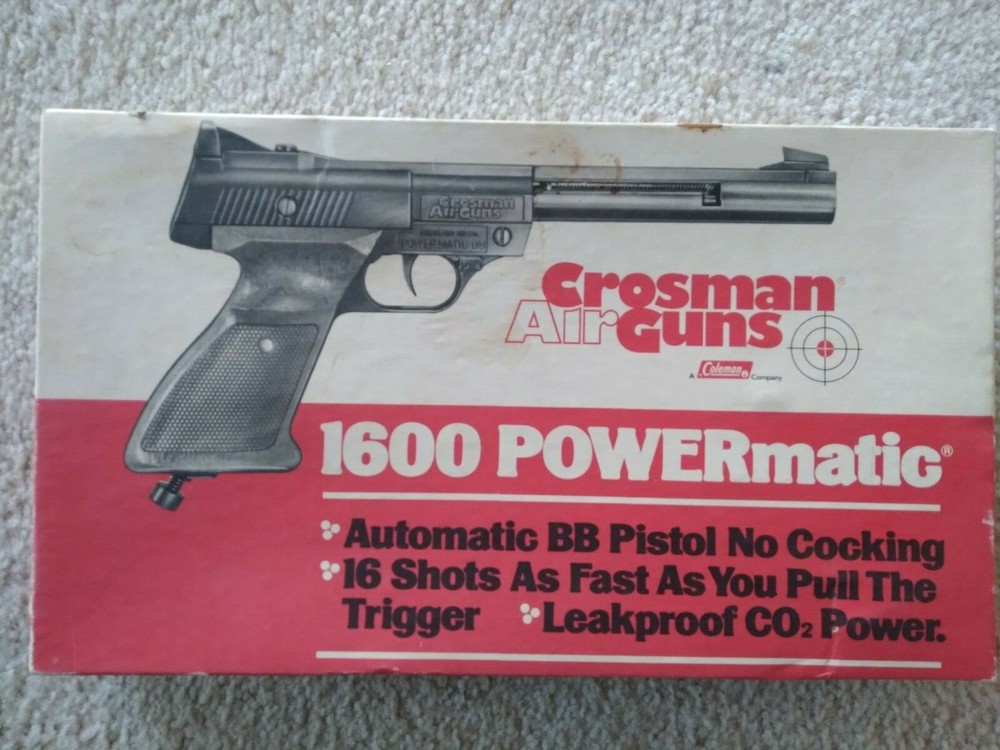 CROSMAN c1981 MODEL 1600 AIR PISTOL with ORIGINAL PAPERS