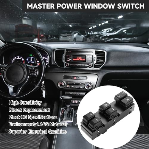 Front Left Driver Side Master Power Window Switch - Compatible for Kia