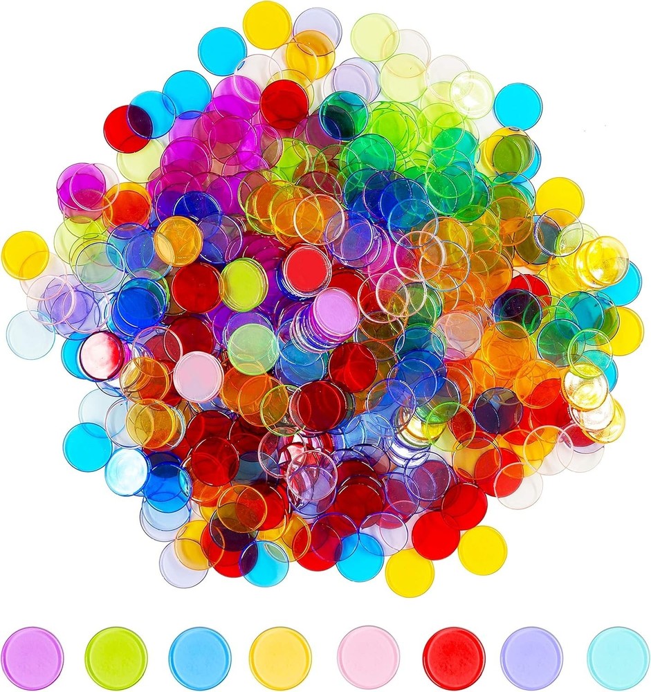 Fun and Durable Bingo Counting Chips - 250 Pack for Math Skill Development