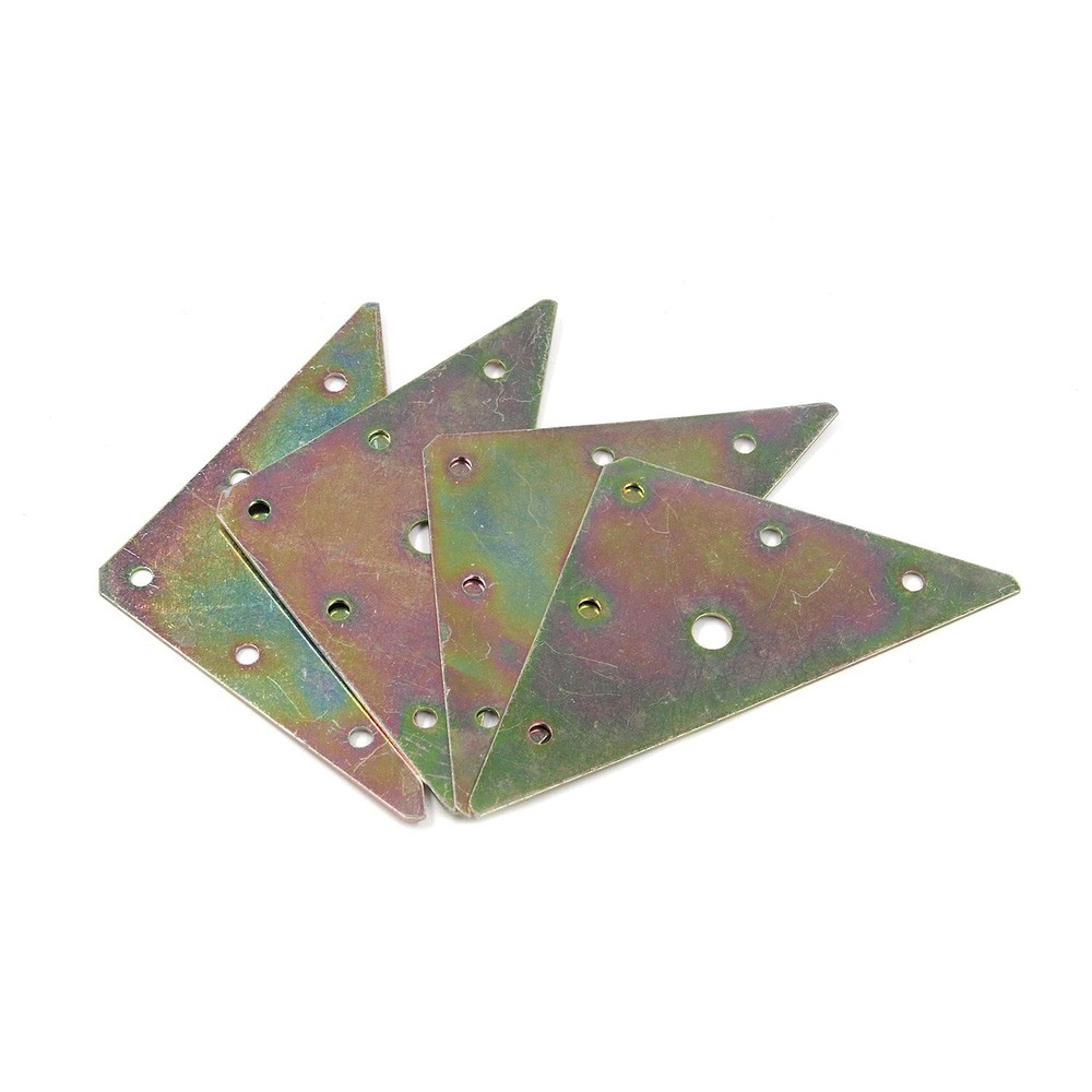 10-Pack Triangle Mending Plates Flat Brace Bracket Black Straight Fixing Join...