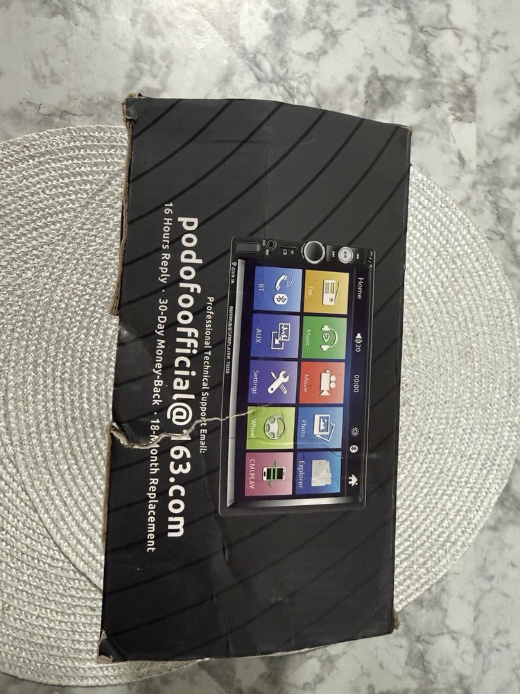 Podofo Car MP5 Player 7" Touch Screen 2 DIN Bluetooth Rear Camera Mirror Link