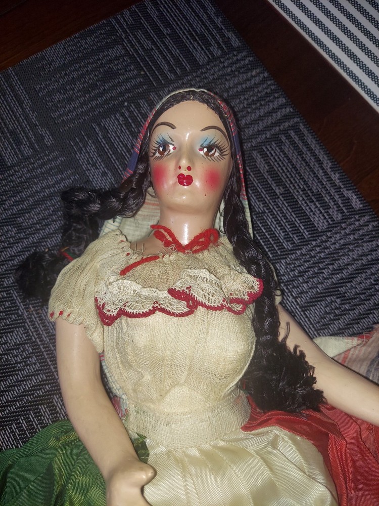 1940s Antique Composition Haunted Doll Hispanic