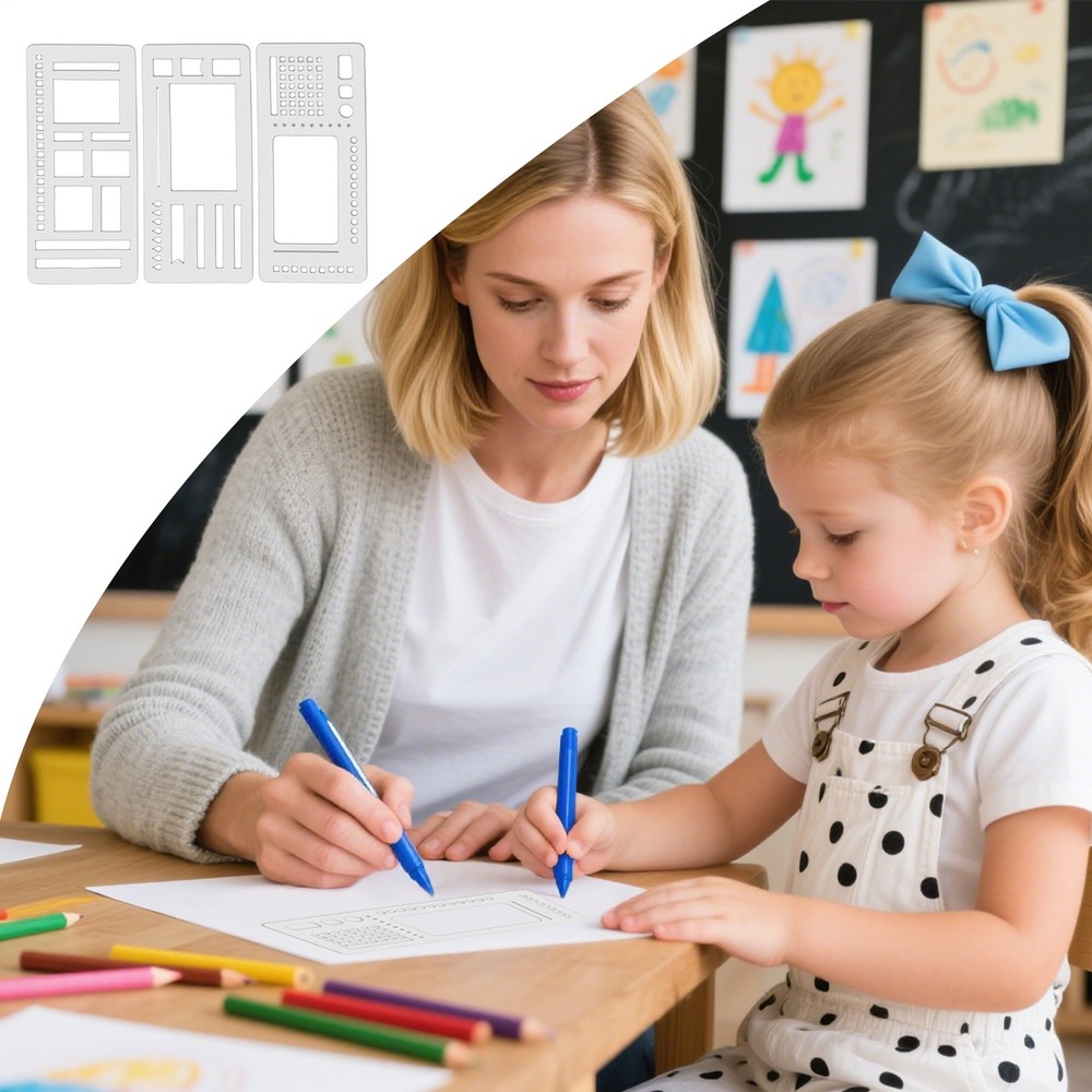 Handmade Flexible Record Template, Reusable Planner Stencils for Journaling ﻿