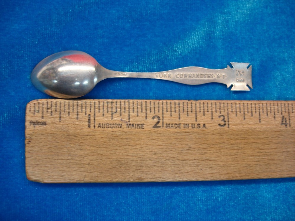 KNIGHTS TEMPLAR - YORK COMMANDERY - 1904 ANNUAL CONCLAVE - STERLING COLL. SPOON