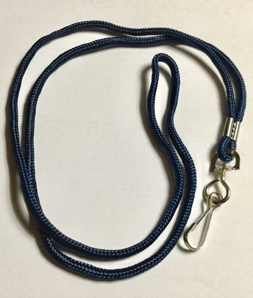 3  Blue Rope Lanyards For I.D.  36" Rope