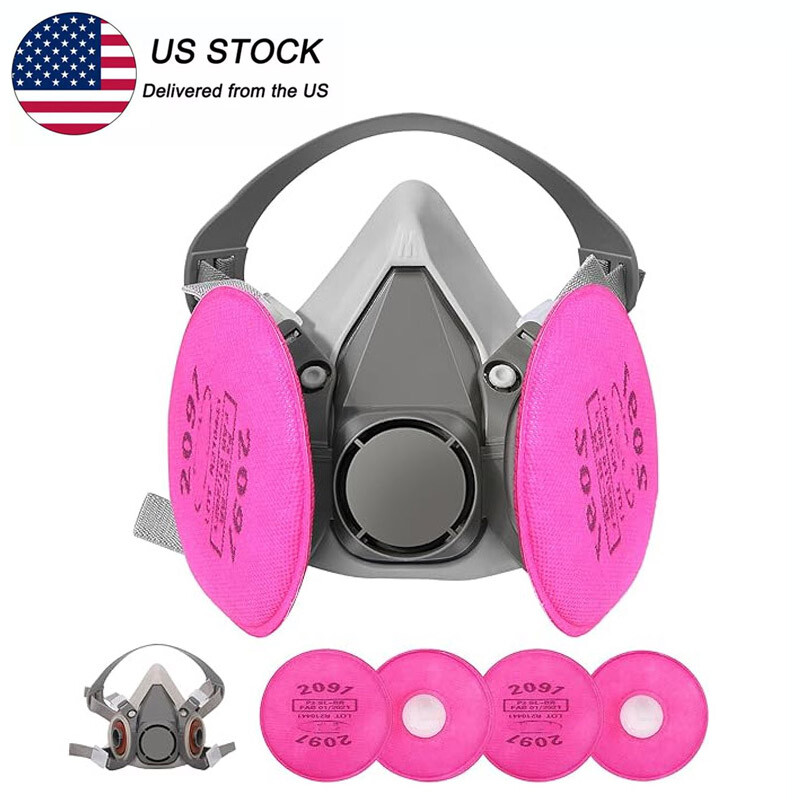 Gas Dust Mask 6200+2091 Gas mask Suit Respirator Painting Spraying Face Size M