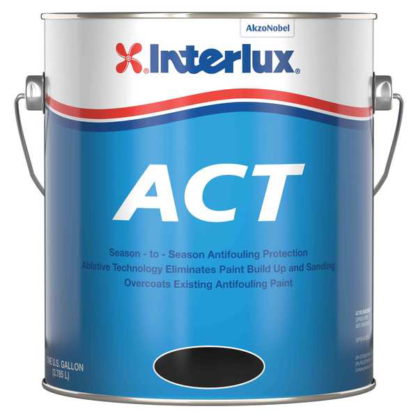 Interlux Act Ablative Antifouling Boat Bottom Paint Black Gallon 7790U 7790UG