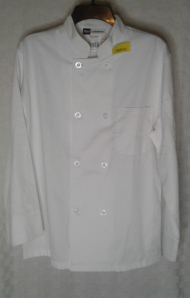 Chef Uniform xs Men 2 Pocket Double Breasted Reversable Closure Coat Jacket
