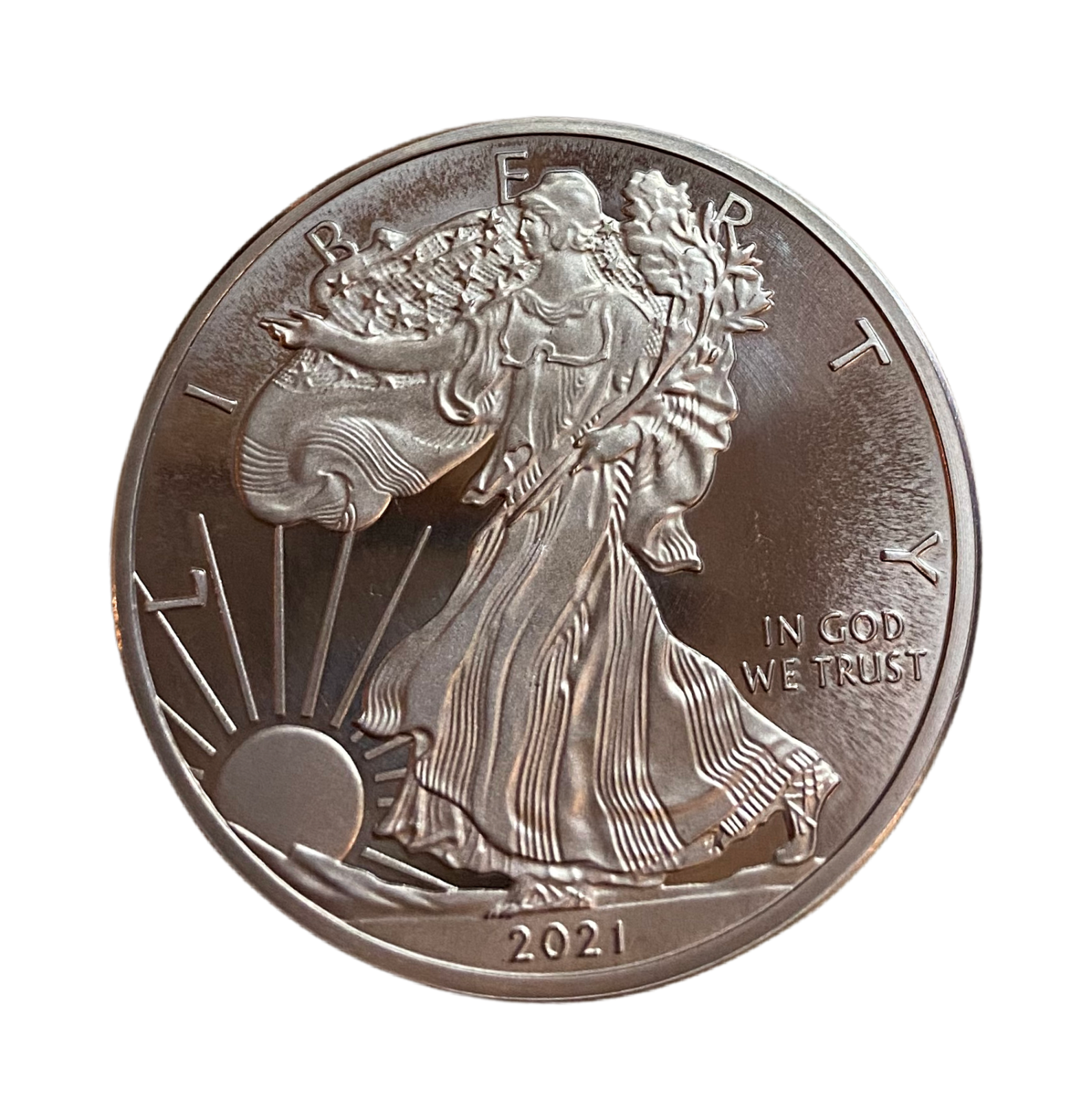 TWO 1 TROY OUNCE/OZ .999 Pure TITANIUM Metal Walking Liberty/Eagle Rounds/coins