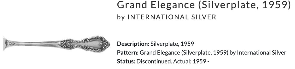Solid Smooth Casserole Spoon Grand Elegance (Silverplate, 1959) by International