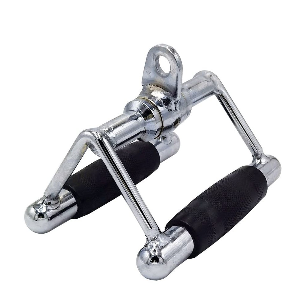 LAT Pull Down Bar, Strength Training Deluxe Single Double D Handle Tricep Rop...