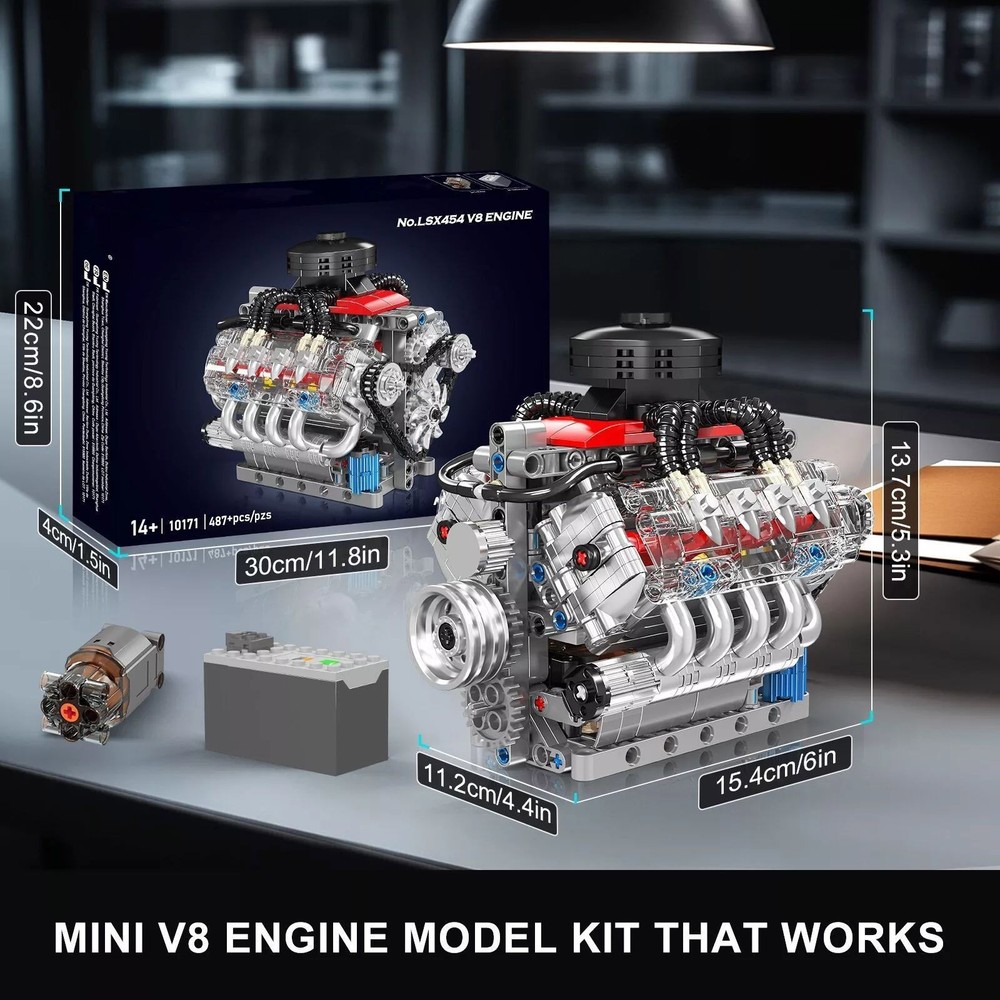 V8 Engine Motor Engineering Model Easy To Assemble With Strong Clamping Force