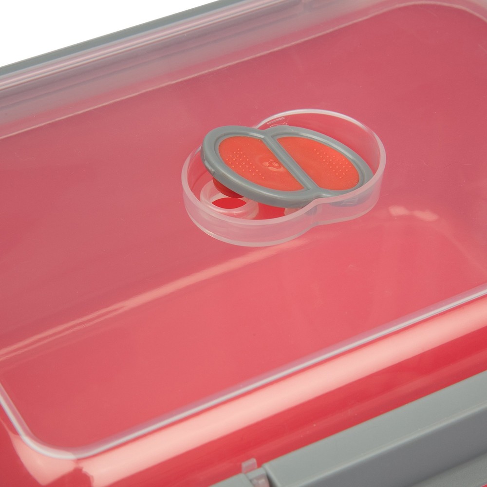 Microwave Vegetable Steamer Containers - 3 Pack Reusable Nesting Food Red