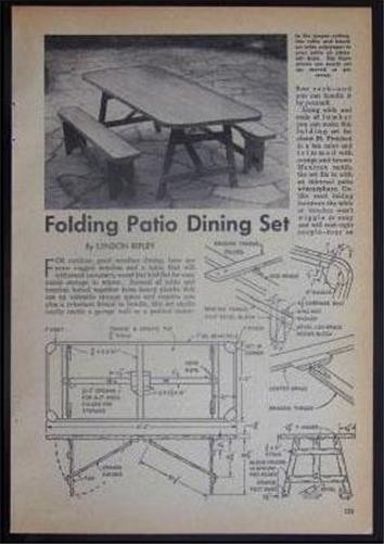 Rustic Cedar Log Picnic Table 1945 How-To Build PLANS